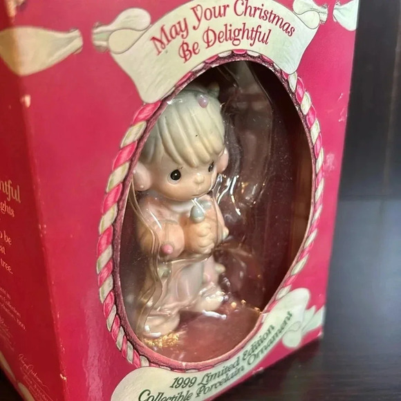 Vtg. Precious Moments Orn.-LE-1999-orig. box-May Your Christmas Be Delightful - Picture 3 of 7